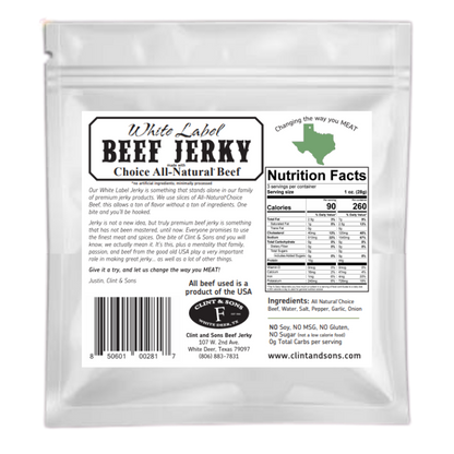 White Label Beef Jerky